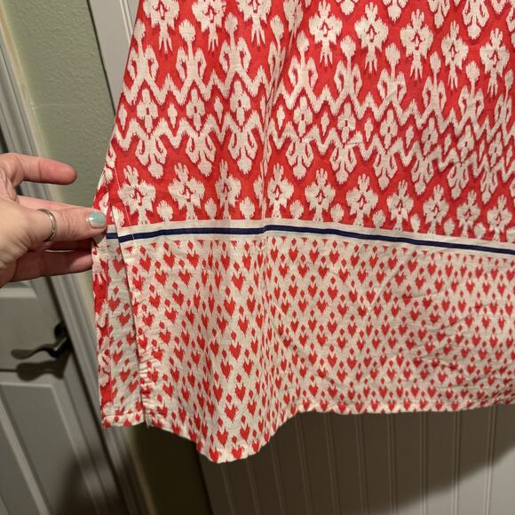 Sundance Ikat Misha Coverup Floral Embroidery Red White Size Large - Picture 2 of 5